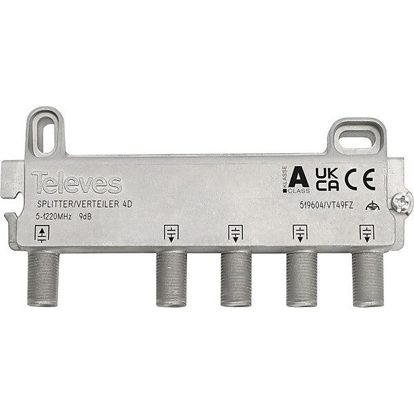 Televes Verteiler 4f. 9dB, 5-1218MHz VT49FZ